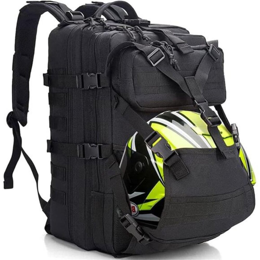 Motorcycle Helmet Backpack Bag for Men with Hard Hat Carrier/Storage, Riding